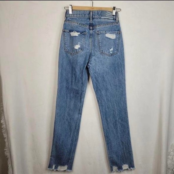 REVICE DENIM DISTRESSED HIGH WAISTED JEANS - Picture 2 of 4